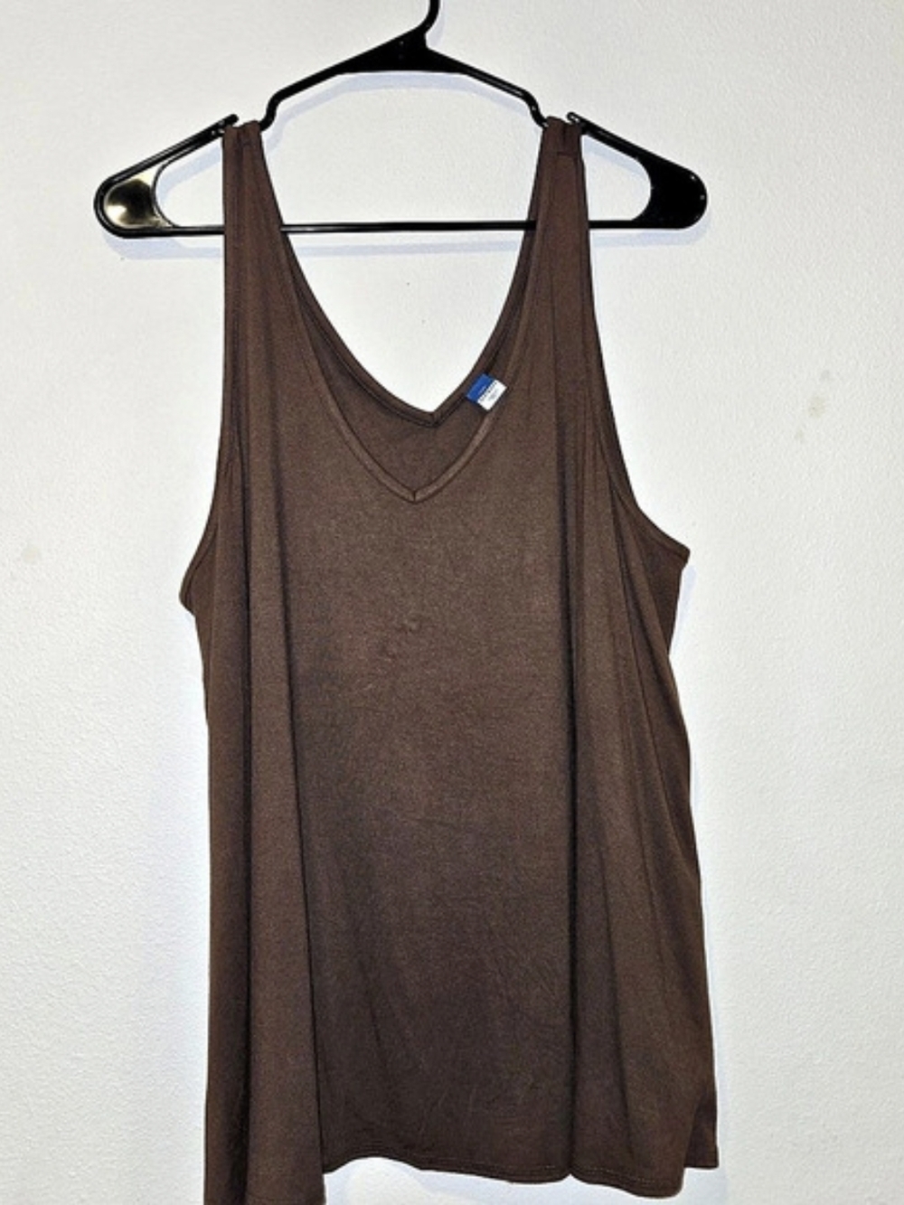 Old Navy Luxe V-Neck Tank Top Brown Size XL